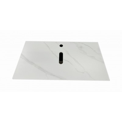 Vanity Top - 900mm White Sintered Stone Top for Single Counter top use